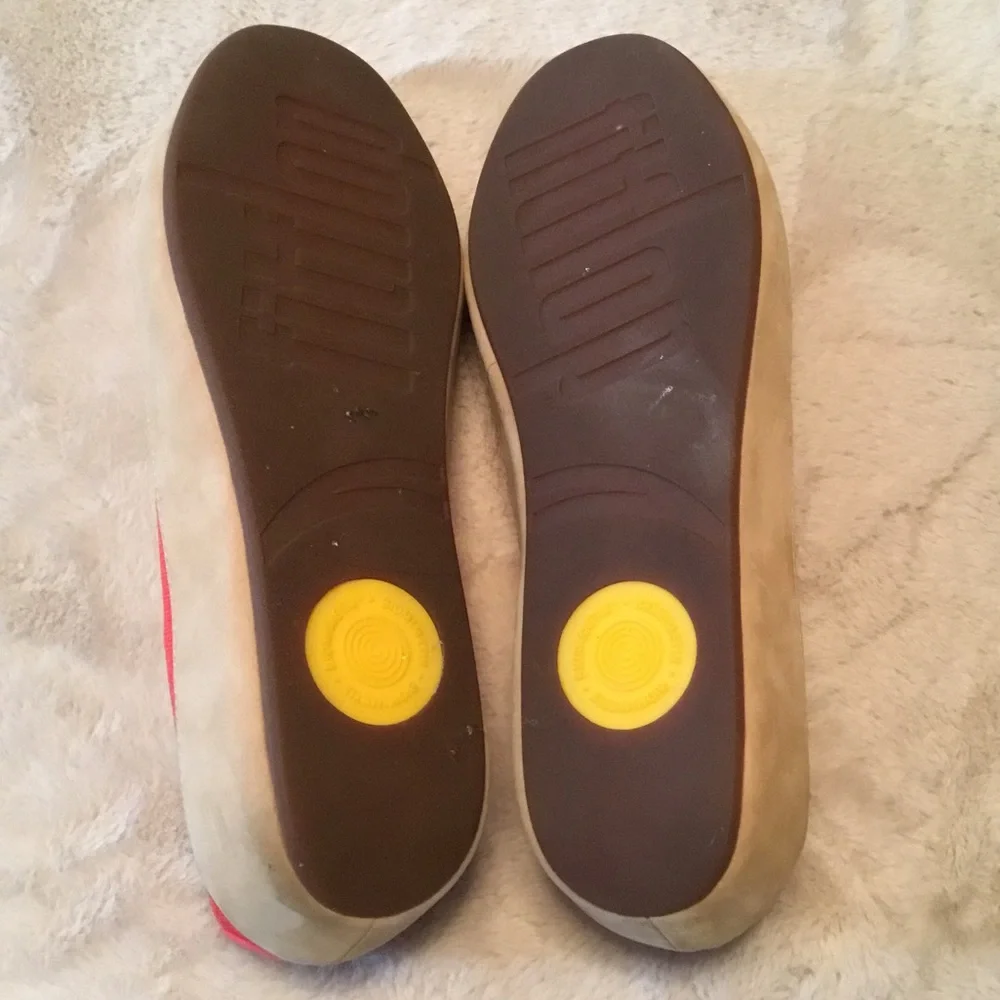 Fitflop Red & Gray Two-Tone Slip-On Shoes - EU42/US11